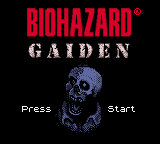 Biohazard Gaiden (Japan) Title Screen